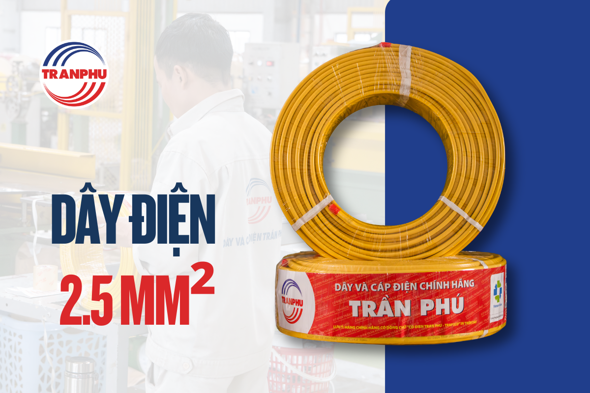 DÂY ĐIỆN 2.5MM² DÙNG CHO THIẾT BỊ NÀO? CÁCH CHỌN ĐÚNG CHUẨN
